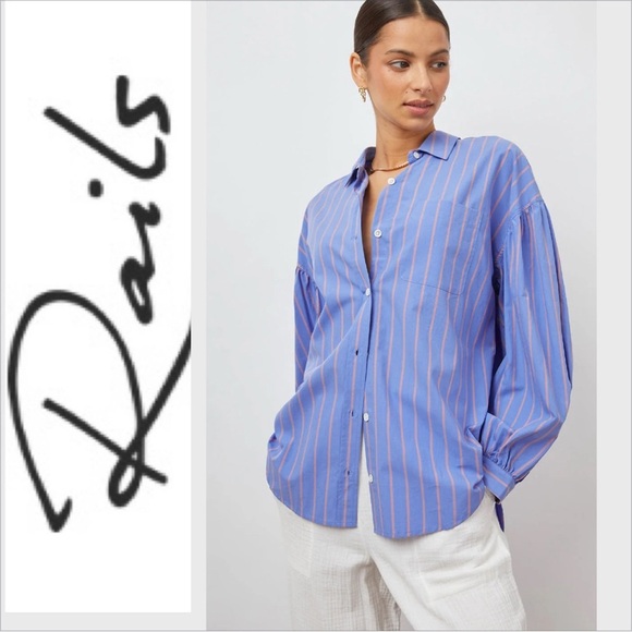 RAILS Tops - Nwot RAILS JANAE LIMA STRIPE Shirt XS